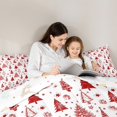 thumbnail image 4 of Homewish Merry Christmas Tree Twin Bedding Sets 7-Piece for Female Men Teens,Red White Bedding Comforter Set Microfiber,Xmas Festival Breathable Sheet Sets,Super Cozy Room Decor,Reversible, 4 of 8