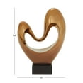 thumbnail image 4 of 10" x 14" Copper Polystone Heart Abstract Sculpture with Black Base, by DecMode, 4 of 12