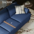 thumbnail image 2 of COPIAE 91 Inch Lawson Sofa with Extra Deep Seats Oversize, 3-Seat Sofa Couch, Couches for Living Room, Mid-Century Modern, Apartment Lounge, Blue Sofas for Living Room, 2 of 9