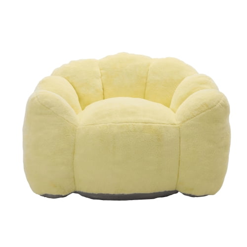 Bean Bag Sofa Lotus type compression – No Assembly, Portable Comfort for Living Room, Bedroom, Yellow