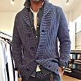 thumbnail image 1 of Suéter nuevo de otoño e invierno para hombre, chaqueta de punto con solapa retro, suéter tipo cárdigan, ropa para hombre, 1 of 5