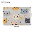 thumbnail image 4 of Yayeee Bath Rugs for Bathroom Floor Set of 2 Non Slip Fluffy Soft Absorbent Mat, Cute Cartoon Cat, 4 of 7