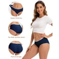 thumbnail image 4 of INNERSY Womens Underwear Cotton Hipster Panties Low Rise Basics Underwear 6-Pack (Small, Sport Stripes), 4 of 7