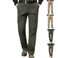 thumbnail image 1 of Styesk Men's Pants Men's Solid Color Pocket Workwear Pantscasual Straight Leg Pants, 1 of 1