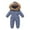 A01-Blue, variant on Jinhomg Toddler Snow Suit Baby Girls Boys One Piece Snowsuits Winter Windproof Waterproof Overalls Insulated Ski Suit