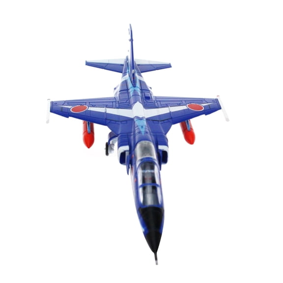TAPDRA JASDF T-2 Blue Impulse 1:100 Scale Model Plane 7in Alloy & PC Aviation Collectible Replica for Desk Shelf Decor Gift