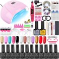 thumbnail image 1 of Juego de esmaltes de uñas en Gel con secador de lámpara LED UV, juego de barniz de Gel semipermanente, herramientas profesionales de Arte de uñas, juego de manicura, 1 of 4