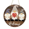 thumbnail image 3 of CSCHome 11.81inch Welcome Sign Gnomes Wooden Farmhouse Style Hanging Decor for the Front Garden, 3 of 8