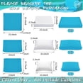 thumbnail image 2 of 11 Pcs Outdoor Cushion Slipcovers Patio Cushion Covers Replacement Splash Proof with Zipper for Outdoor Indoor Furniture, Patio Sofa Couch 3 Sizes, Replacement Covers Only (Blue), 2 of 4