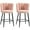Pink, variant on HOMCOM Bar Stools Set of 2, Counter Height Barstools with Back, Cream