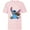 Soft Pink, variant on Disney Stitch Eats Chocolate Bunny with Easter Eggs Funny - Short Sleeve T-Shirt for Kids - Customized-White
