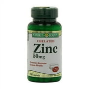 Chelated Zinc Gluconate 50 Mg Caplets, By Natures Bounty - 100 Ea, 2 Pack