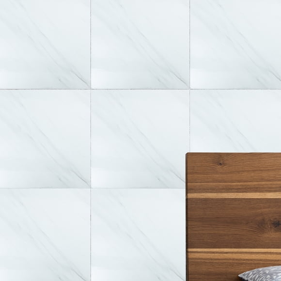 RENACLIPY Square Marble Wall Tiles 10 Pcs Stick On Tiles Waterproof for Kitchen Use