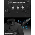 thumbnail image 4 of Little Donkey Andy Mens Lightweight Softshell Jacket Zip Up Fleece Lined Jacket Water Resistant Winter Coat Outdoor Hiking Windbreaker Jackets Black S, 4 of 4