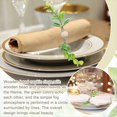 thumbnail image 4 of 12Pcs Eucalyptus Napkin Rings, Wood Bead Napkin Rings Farmhouse Leaf Spring Napkin Rings for Dining Table Decorations,12 x Eucalyptus Napkin Rings,Green, 4 of 7