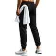 thumbnail image 6 of WAVSUF Men's Athletic Jogger Pants Adjustable Drawstring Loose Fit Side Pockets Fall Sporty Pants Black L, 6 of 7