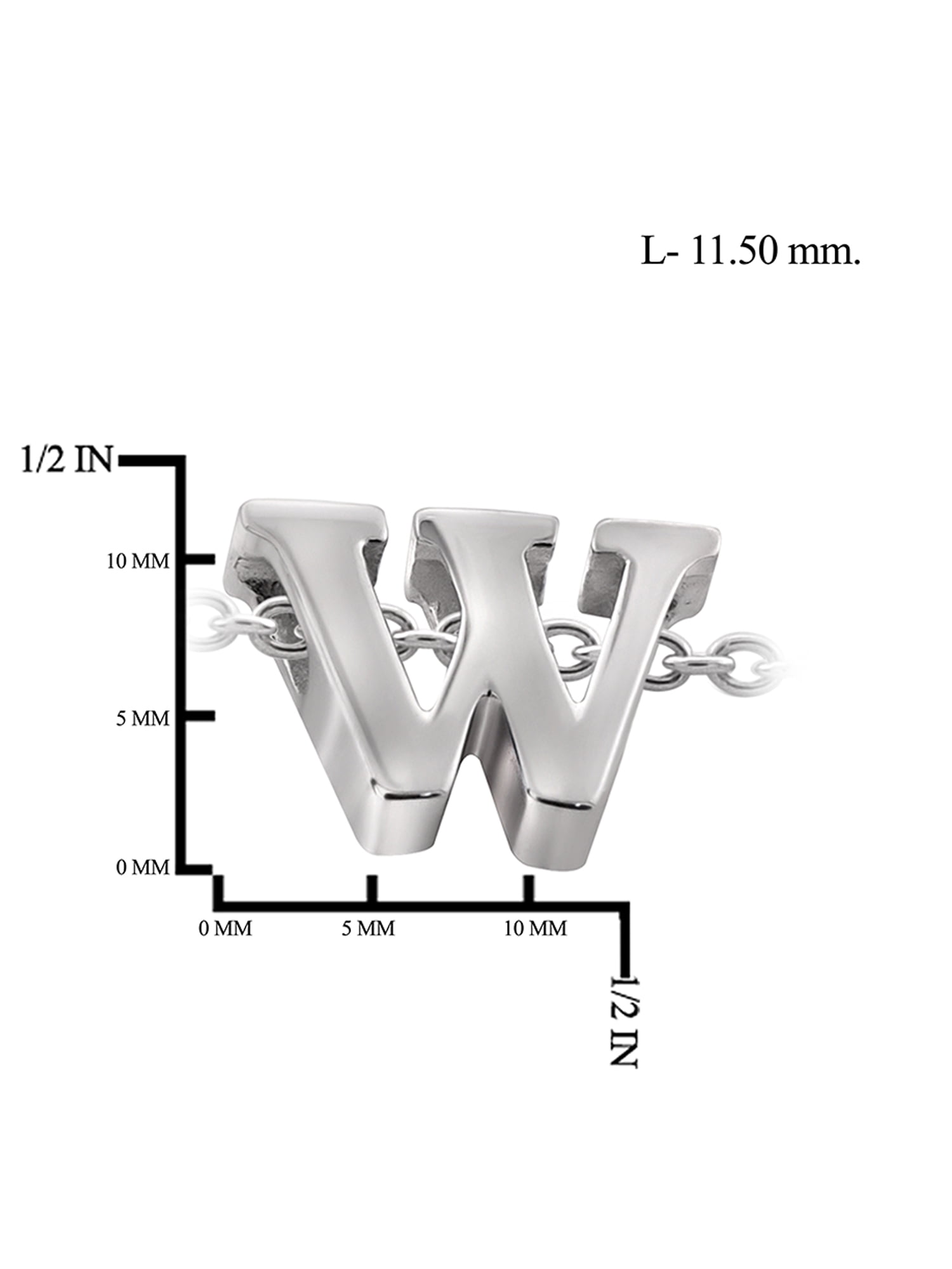 JewelersClub Sterling Silver Minimalist Initial Charm Bracelet