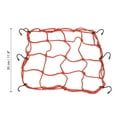 thumbnail image 2 of Uxcell 12x12" Extendable Motorcycle Cargo Net Luggage Debris Tie Down Net with Hooks Red, 2 of 6