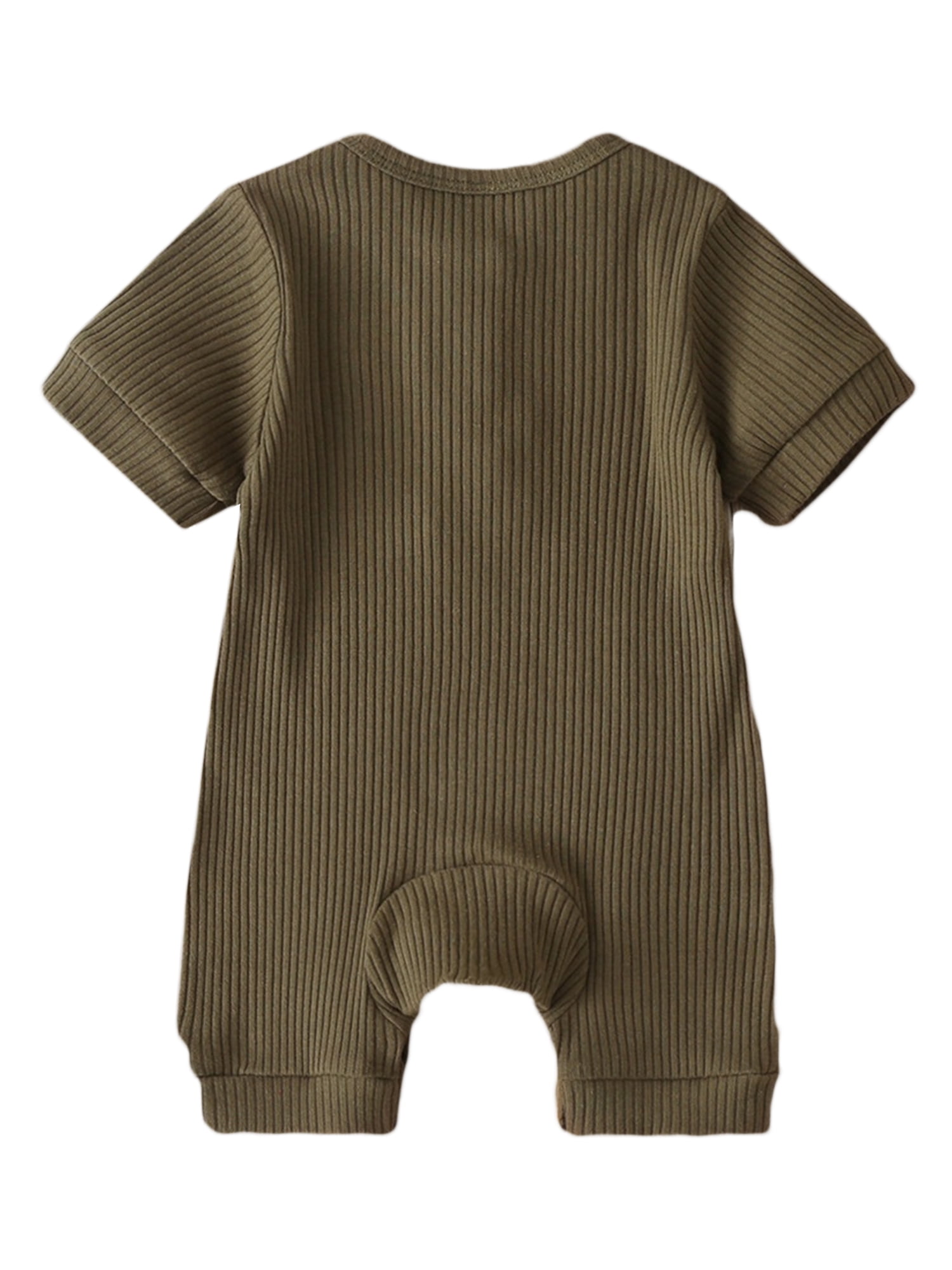 Baby Girl/Boy Basic Solid Color Cotton One Piece