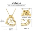 thumbnail image 6 of Turandoss Heart Initial Necklaces for Women 14K Gold Plated Cubic Zirconia Pendant Trendy Jewelry Birthday Teacher Appreciation Mothers Day Graduation Gifts for Her Mom Kids Teen Girls Wife Ideas, 6 of 7