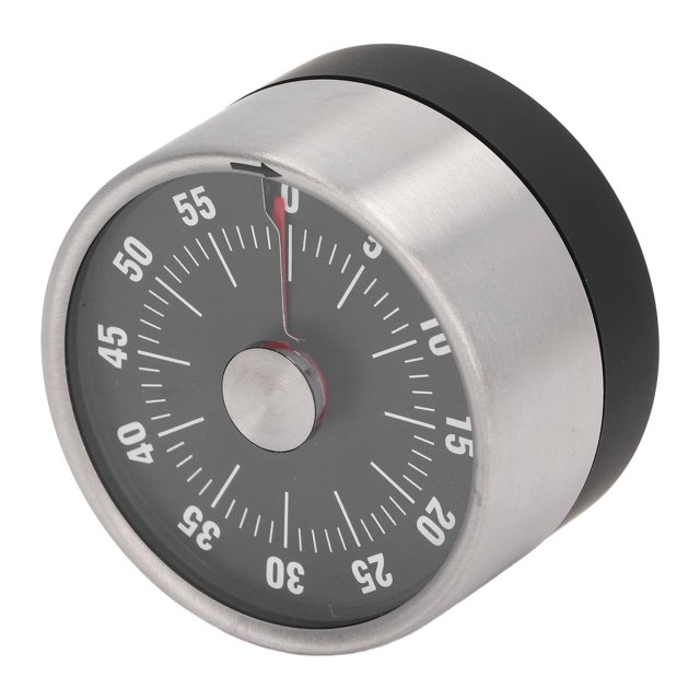 Mechanical Timer, Kitchen Timer, 60 Minute Countdown Timer Visual Timer For Cooking, Baking, Working, Classroom, Time Management Tool With Alarm Sound & Stainless Steel Frame