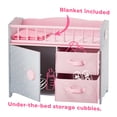 thumbnail image 5 of Olivia's Little World Wooden Baby Doll Crib Bed& Cabinet, Pink/Gray, 5 of 11