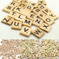 thumbnail image 4 of Papaba Wooden Letters,100 Pcs Wooden Alphabet Tiles English Letters DIY Wood Crafts Kids Toy 18x20mm, 4 of 6