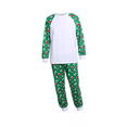 thumbnail image 1 of Camiseta y pantalones de manga larga en blanco con sublimación, ropa de Navidad, ropa de hogar familiar, conjuntos de pijamas para adultos y niños, 1 of 5