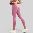 thumbnail image 4 of WULMLEO Compression Leggings for Women Tummy Control Butt Lifting Legging Tights Workout Quick Dry High Waisted 7/8 Leggings Pink 2XL, 4 of 6