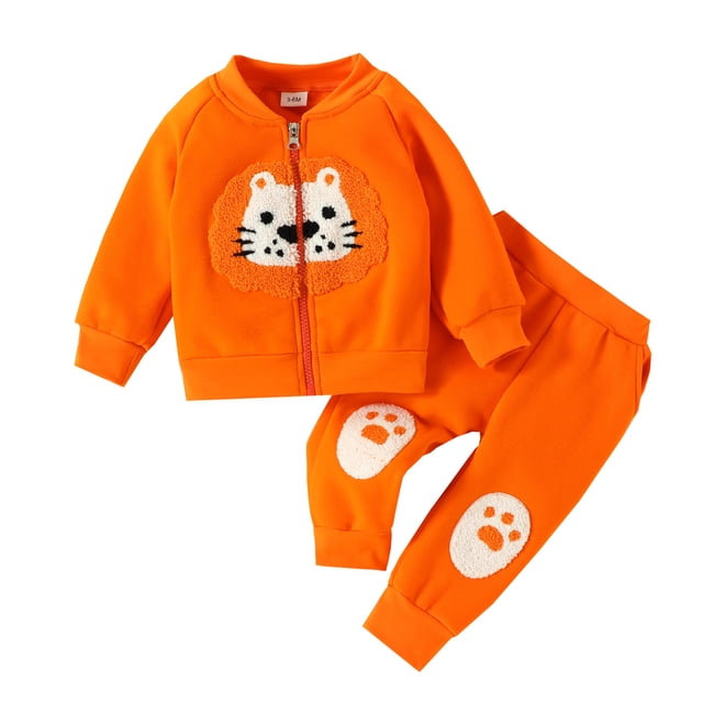 Gibobby Conjunto niño Recién Nacido bebé niñas niños Animal otoño manga larga pantalones chaqueta conjunto ropa(Amarillo,0-6 Meses)