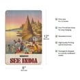 thumbnail image 2 of Banaras - See India - Varanasi on the Ganges River - Vintage Travel Poster c. 1940s - 8 x 12 inch Vintage Wood Art Sign, 2 of 4