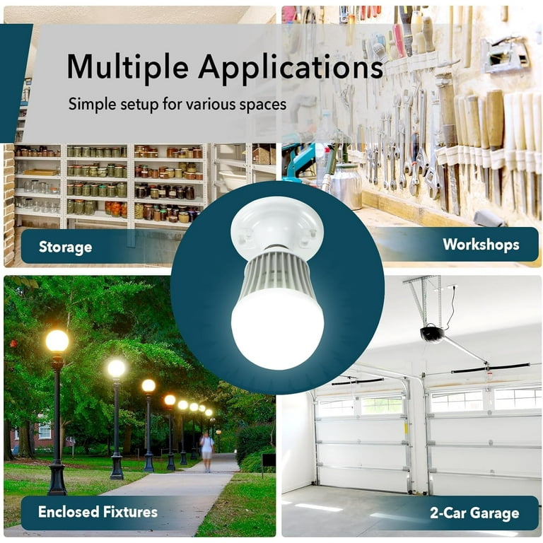 Ultra Bright 5000 Lumen LED A-Line Bulb E26 Base for Garage