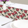 thumbnail image 6 of Ryvnso Poinsettias Holly Flower Table Runner Tablecloth Home Decoration 13 x 90 inches, 6 of 6