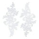 thumbnail image 1 of Uxcell 2 Pcs Apliques de Encaje de Flores 3D Parche de Encaje Bordado Adición de Embellecimientos para Vestido de Novia Ropa Accesorios de Manualidades Decoración de Encaje, Blanco Brillante (23cm), 1 of 7