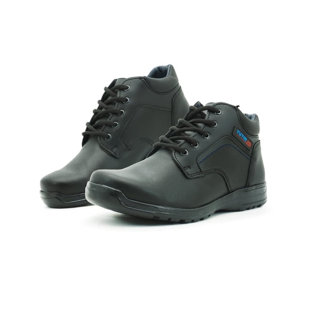 Zapatos Escolar Niño Yuyin Piel Antiderrapante Casual 22-26 negro 24.5