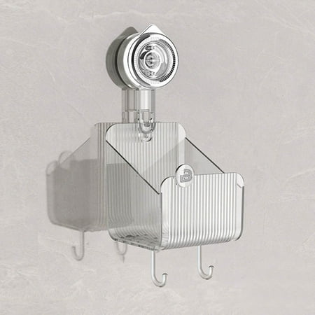 

1PCS Kitchen And Bathroom Suction Cup Storage Rack Non Perforated Wall Mounted Storage Rack Washbasin Toothbrush Sponge Holder Utensil Holder Kitchen Must Haves Dish Drainers Sponge Holder