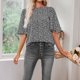 thumbnail image 1 of Blusa de manga corta con cuello redondo, blusa de manga corta, blusa de verano para mujer, blusa informal de manga corta para mujer, diseñada meticulosamente, 1 of 6