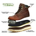 thumbnail image 3 of SAFETY LOONG Moc Toe Work Boots for Men Steel Toe Comfortable Full Grain Leather Non Slip Wedge Outsole Construction 6" Workboots 8, 3 of 7