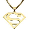 thumbnail image 1 of HAHDAXIA Stainless Steel Superhero Superman Pendant Necklace, 1 of 5