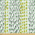 thumbnail image 2 of Ambesonne African Print Fabric by the Yard Upholstery, Animal Skin Inspired, 1 Yard, Yellow Green Dark Grey, 2 of 5