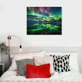 thumbnail image 4 of ARISTURING Northern Lights Posters Northern Lights Pictures Canvas Wall Art Aurora Borealis Over Lake in Norway Wall Art Paintings Canvas Wall Decor Home Decor Living Room Decor Aesthetic, 4 of 4