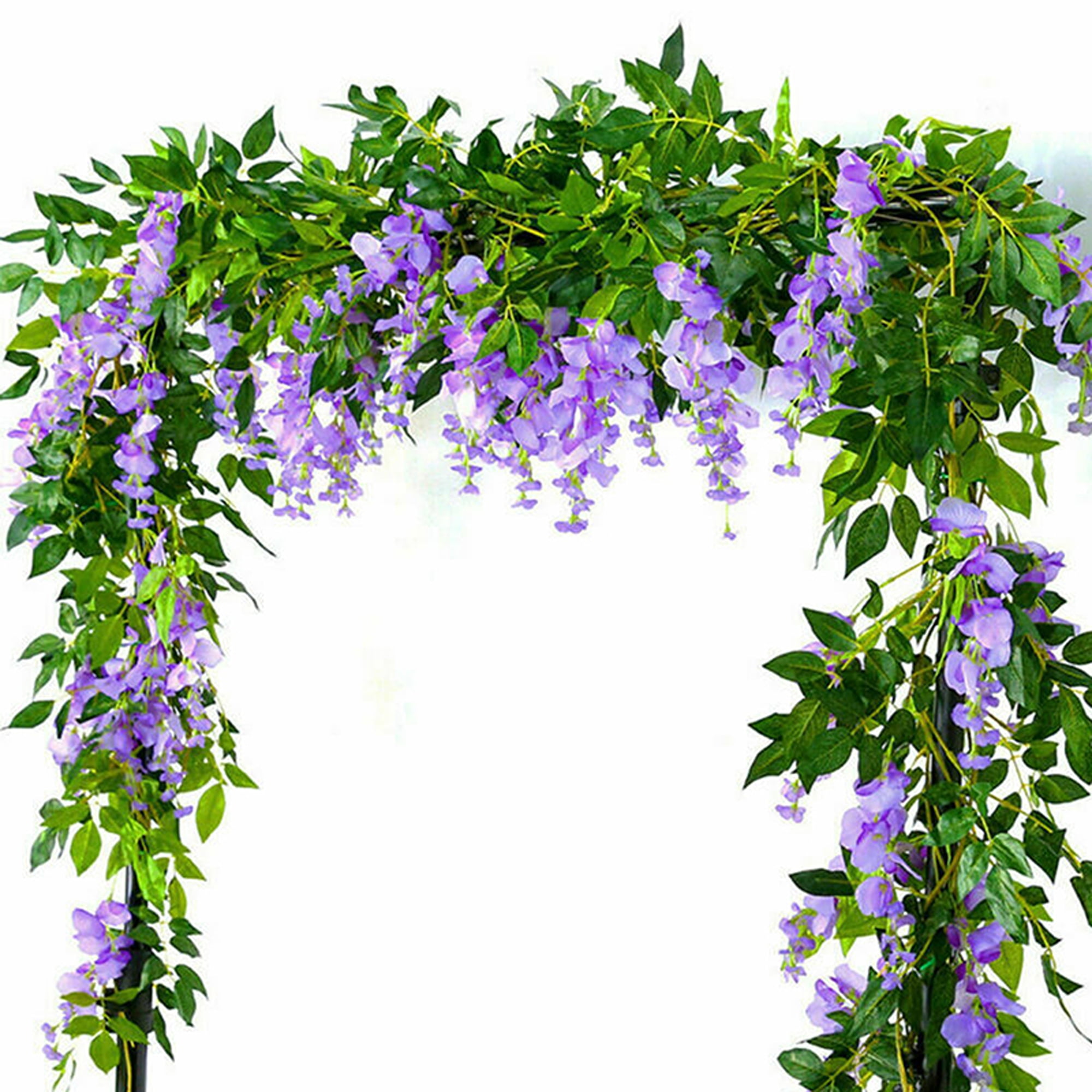 4x7FT Artificial Wisteria Vine Garland Plants Foliage