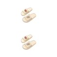 thumbnail image 4 of Qarigey Pantuflas de fondo y grueso, cómodas y elegantes, con plataforma interior y exterior, puntera abierta, ligeras, para mujer Type3 NO3, 4 of 6