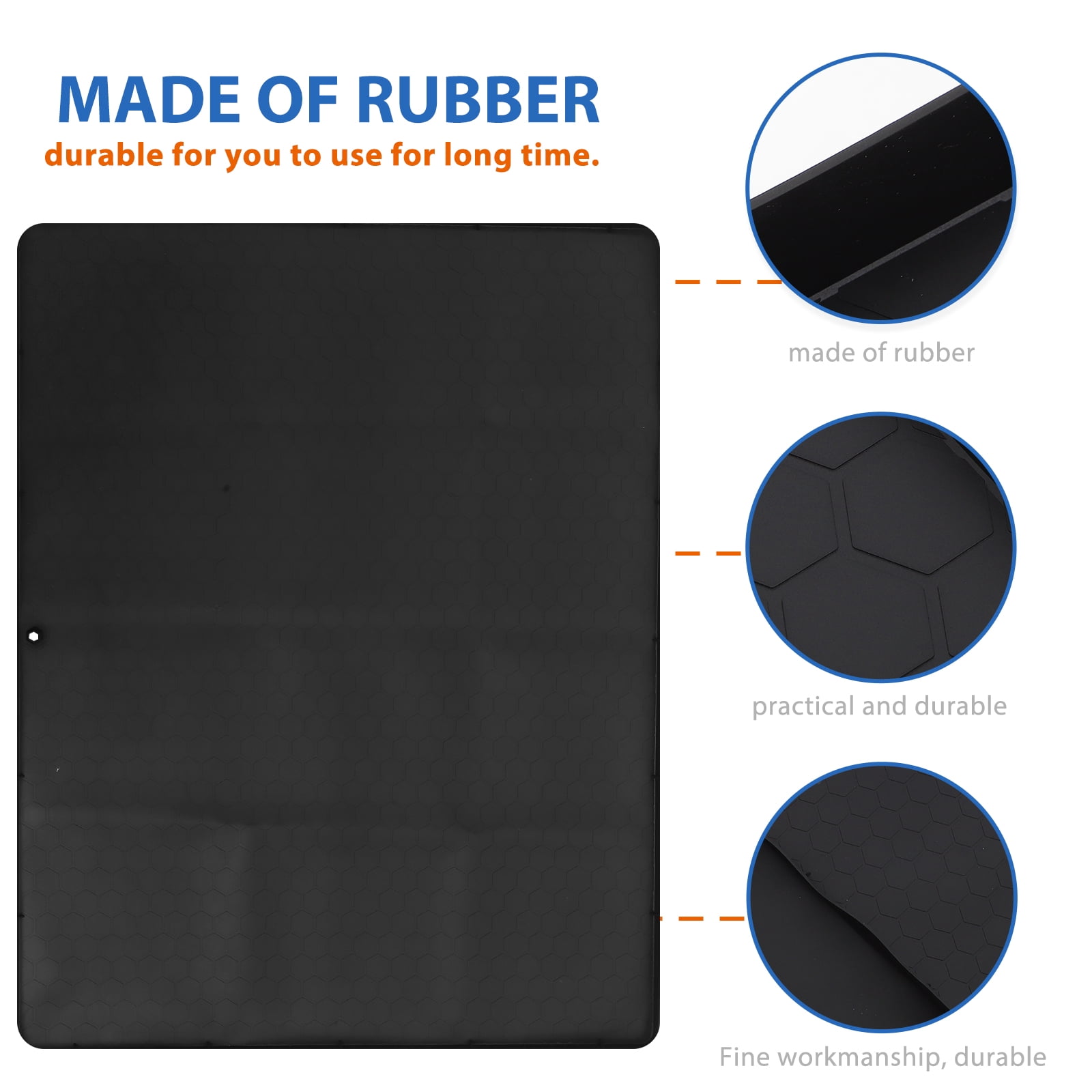 HOMEMAXS  Kitchen Cabinet Mats Basin Liners Organizers and Storage under Sink Black