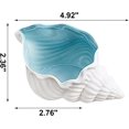 thumbnail image 2 of Conch Shell Ceramic Jewelry Tray – Aqua Blue Trinket Dish for Rings, Earrings, Necklaces & Bracelets, 2 of 6