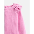 thumbnail image 4 of Wonder Nation Baby Girls Sweater Knit Top and Pants Set, 2 Piece, Sizes 0-3M-24M, 4 of 5