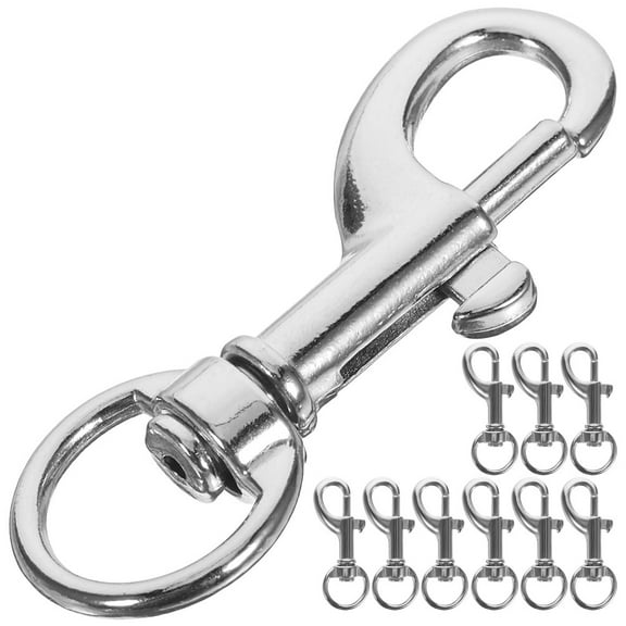 GOOHOCHY 10pcs Plastic Swivel Snap Hooks Stainless Steel Dog Chain Clips Small Replacement Clasp