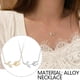 thumbnail image 2 of SGACAI Lote de collar con colgante de tulipán de cristal y plata a la moda para mujer, nuevo, para boda, 2 of 6