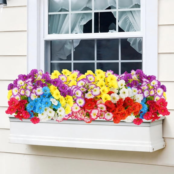cpengpj 13.8" Artificial Plastic Leaves, Bouquet, Vibrant Romantic Outdoor Table Centerpiece Floral Arrangement Home Accent Decorative Stems