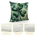 thumbnail image 4 of Orinice  St Patricks Day Lucky Clover Polka Dot Throw Pillow Cover,  Shamrock Cushion Case Decoration for Sofa Couch White, 4 of 5